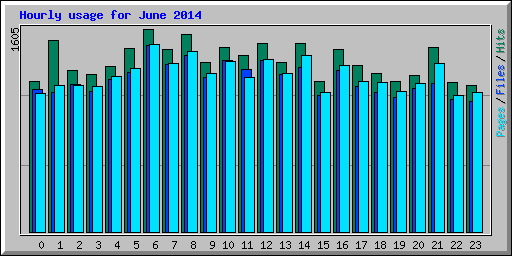 Hourly usage for June 2014