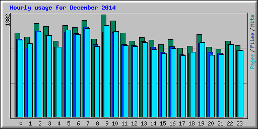 Hourly usage for December 2014