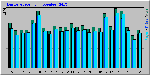 Hourly usage for November 2015