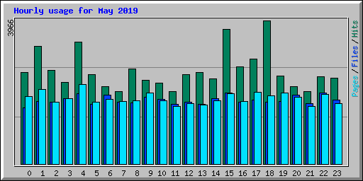 Hourly usage for May 2019