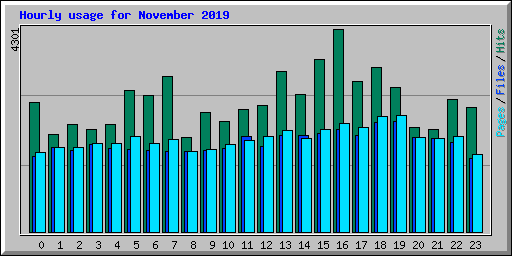 Hourly usage for November 2019