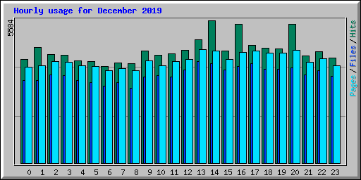 Hourly usage for December 2019