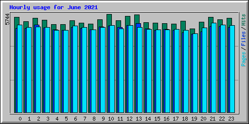 Hourly usage for June 2021