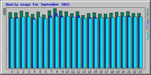 Hourly usage for September 2021