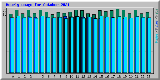 Hourly usage for October 2021