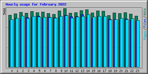 Hourly usage for February 2022